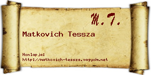 Matkovich Tessza névjegykártya